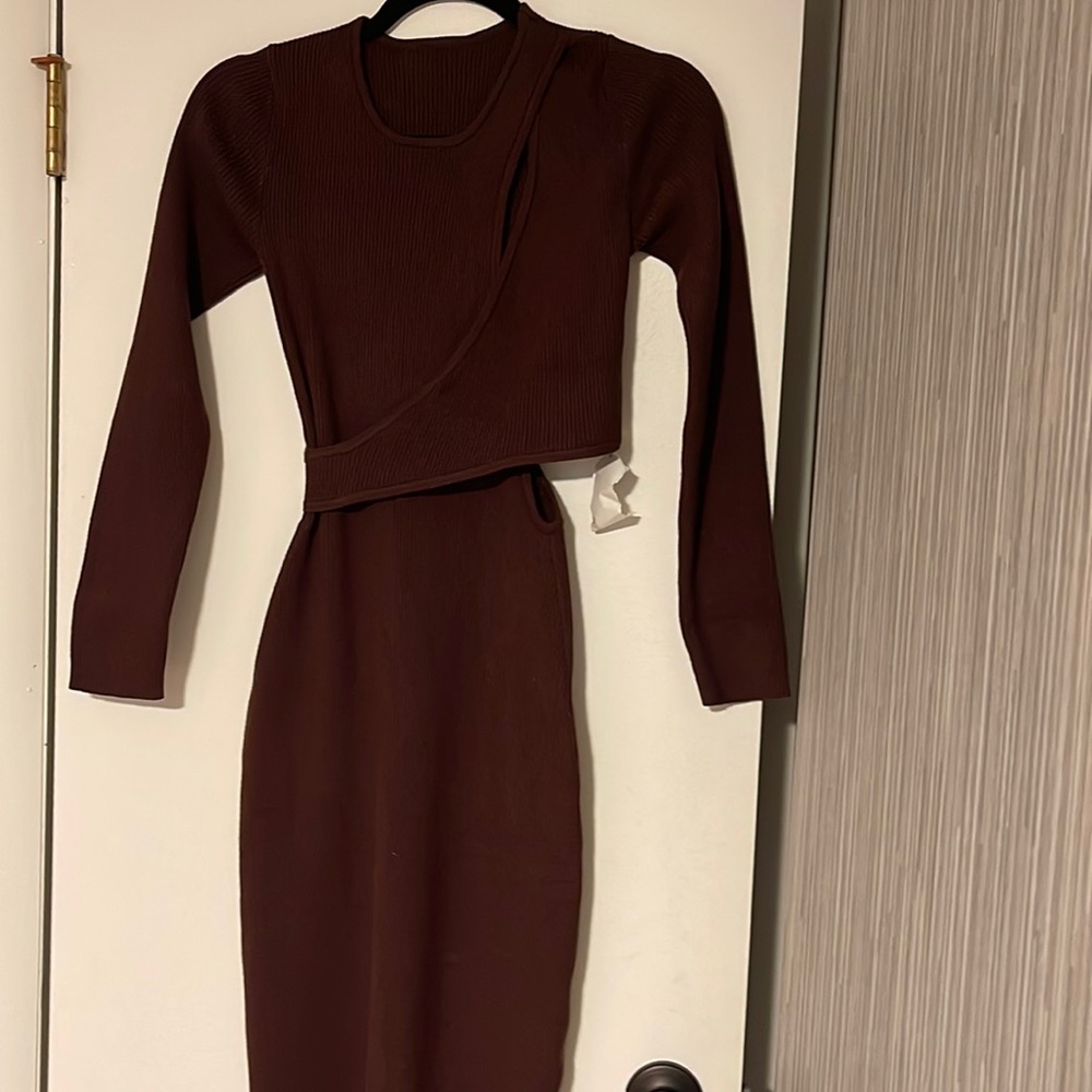 ASTR the Label alora  dark brown sweater dress. Never worn brand new.